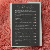 Black Modern Guess Who Wedding Brautparty Game