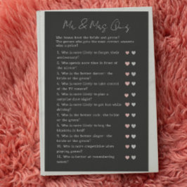 Black Modern Guess Who Wedding Brautparty Game