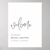 Black Modern Handwriting Script Brautparty Poster (Vorne)