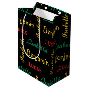 Black Modern individuelle Name Mittlere Geschenktüte