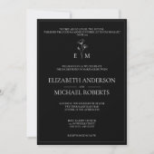 Black Modern Katholic Wedding Einladungen QR Code (Vorderseite)