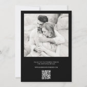 Black Modern Katholic Wedding Einladungen QR Code (Rückseite)