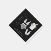 Black Modern Lingerie Brautparty Serviette (Ecke)