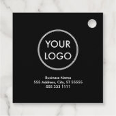 Black Modern Logo Vielen Dank für Ihren Kauf Geschenkanhänger (Rückseite)