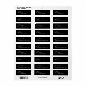 Black Modern Merry Christmas Return Address (Vorne)