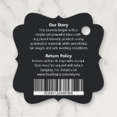 Black Modern Minimal Business Werbeaktion Hang Tag Geschenkanhänger (Rückseite)
