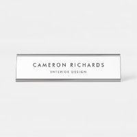 Black Modern Minimalist Typography Personalized