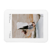 Black Modern Minimalistisch Foto Wedding Vielen Da Magnet (Horizontal)