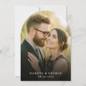 Black Modern Minimalistisch Heart Script Wedding F Einladung (Rückseite)