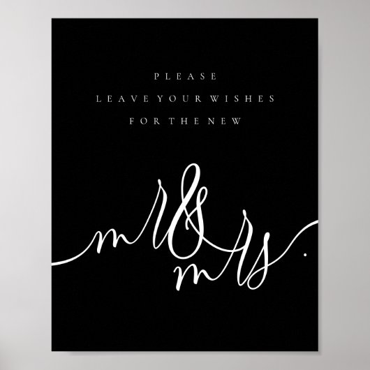 Black Modern New Mr. and Mrs. Poster (Vorne)