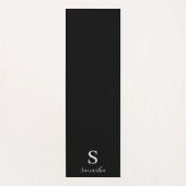 Black Modern Personalized  Yogamatte (Vorderseite)