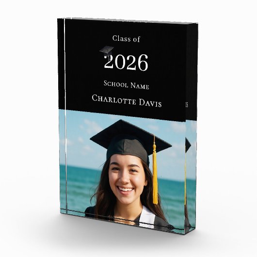 Black modern photo Graduate Fotoblock (Rechts)