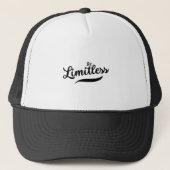 Black Modern Script Be Limitless Trucker Hat Truckerkappe (Vorderseite)