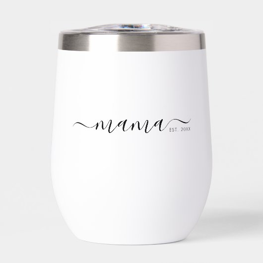 Black Modern Script Established Mama (Vorderseite)