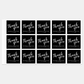 Black Modern Script Gastgeschenk Hochzeit Vielen D Etiketten (Blatt)