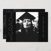 Black Modern Sideways Grad Foto Ankündigung (Vorne/Hinten)