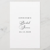 Black Modern Simple Game, die Braut am besten kenn Flyer (Hinten)