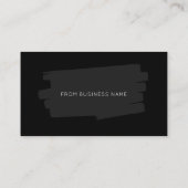 Black Modern Simple Mini Danke Business Cards Treuekarte (Rückseite)