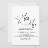 Black Modern Simple Miss an Mrs. Brautparty Einladung (Vorderseite)