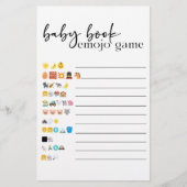 Black Modern Simple Script Baby Book Emoji Game Flyer (Vorne)