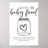 Black Modern Simple Script Baby Guess Baby Food Poster (Vorne)