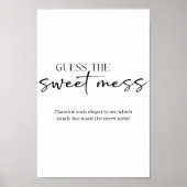 Black Modern Simple Script Baby Guess Sweet Mess Poster (Vorne)