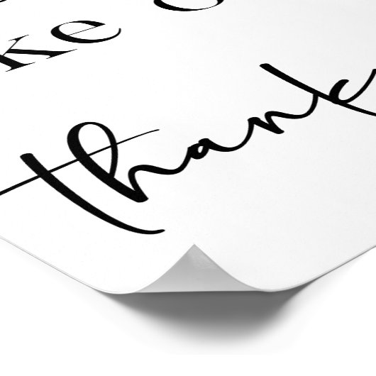 Black Modern Simple Script Baby Shower Favors Poster (Ecke)