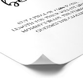 Black Modern Simple Script Baby Shower Game Poster (Ecke)