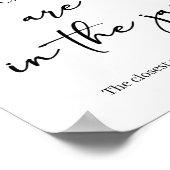 Black Modern Simple Script Baby Shower Guess Game Poster (Ecke)