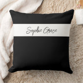 Black Modern Simple Script Baby Shower Kissen (Decke)