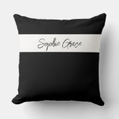 Black Modern Simple Script Baby Shower Kissen (Vorderseite)