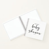 Black Modern Simple Script Baby Shower Notizblock (Innenseite)