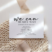 Black Modern Simple Script Bearly Wait Baby Shower Einladung