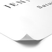 Black Modern Simple Script Brautparty Poster (Ecke)