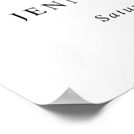 Black Modern Simple Script Brautparty Poster (Ecke)