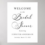 Black Modern Simple Script Brautparty Poster (Vorne)