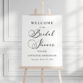 Black Modern Simple Script Brautparty Poster