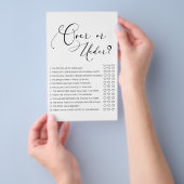 Black Modern Simple Script Bridal Game Over Under Flyer (Handgriff)