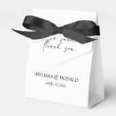 Black Modern Simple Script Fevor Box Geschenkschachtel (Vorderseite)