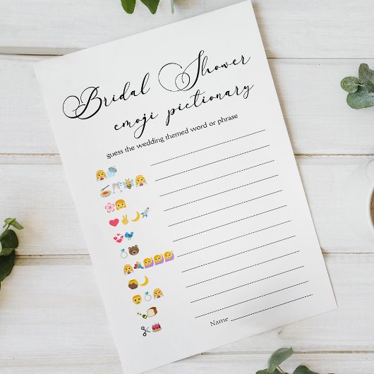 Black Modern Simple Script Game Emoji Pictionary