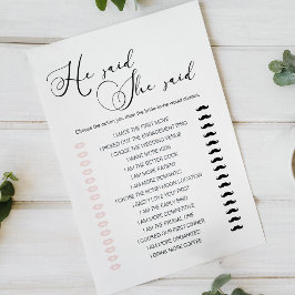 Black Modern Simple Script Game sagte er