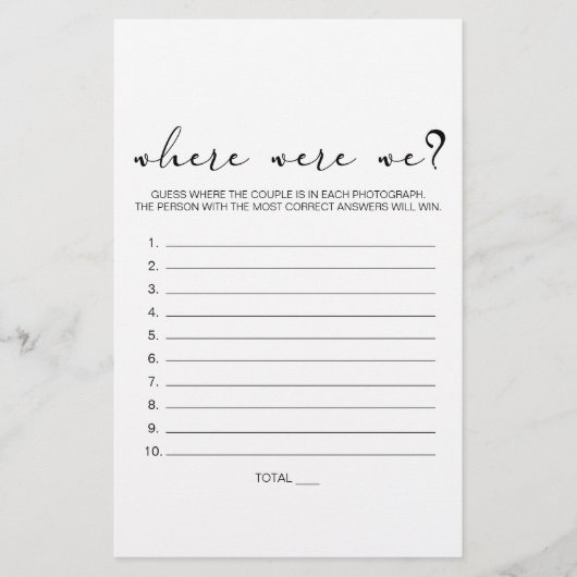 Black Modern Simple Script Game, wo wir waren Flyer (Vorne)