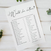 Black Modern Simple Script Game würde sie eher