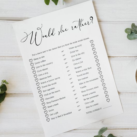 Black Modern Simple Script Game würde sie eher