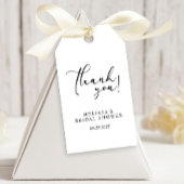 Black Modern Simple Script Wedding Geschenkanhänger