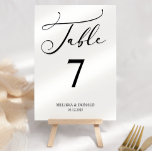 Black Modern Simple Script Wedding Tischnummer<br><div class="desc">Black Modern Simple Script Wedding Tischnummer Card. Modernes,  schlichtes Design. Sehen Sie sich die komplette Kollektion in unserem Geschäft an.</div>