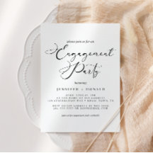 Black Modern Simple Script Wedding Verlobung