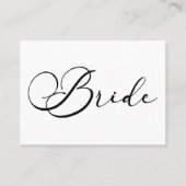 Black Modern Simple Wedding Reservierte Platzkarte (Vorderseite)