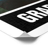 Black Modern Texture Foto Abschluss Poster (Ecke)