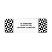 Black Modern Triangle - Holiday - Adressetiketten (Vorne)